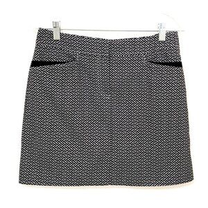 Izod Golf Black & White Geometric Print Skort